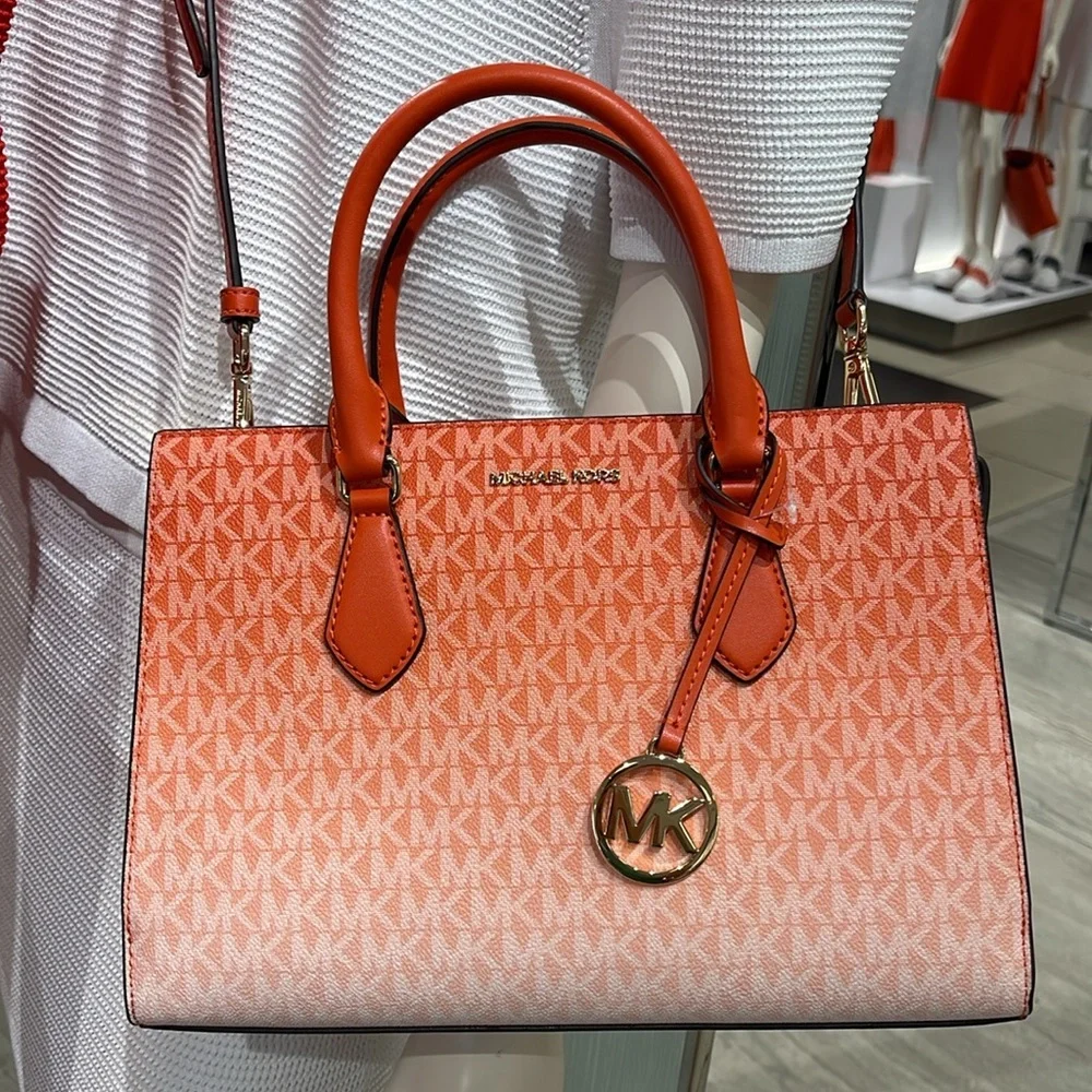 Michael Kors Sheila Medium Ombré Signature Logo Satchel Shoulder Crossbody Bag - Picture 15 of 16